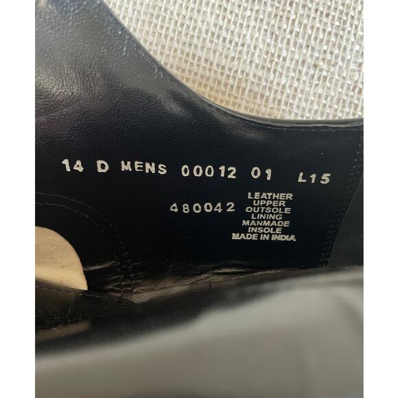 Stacy Adams Madison Black Cap Toe Oxfords, Leather, Tie up, Exc Cond, Men's 14D - Picture 8 of 10